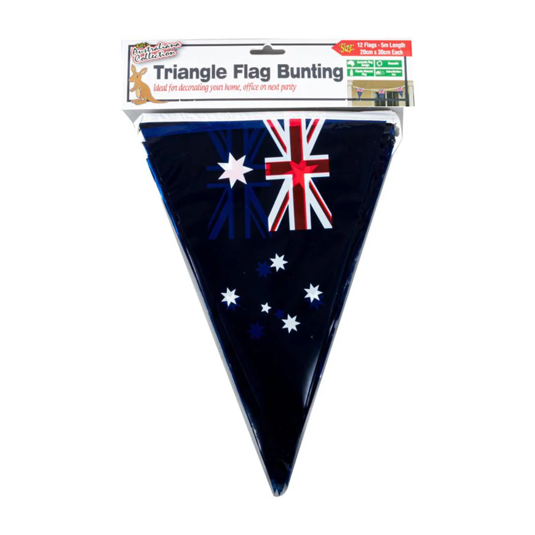 Australian Triangle Flag Bunting 20x30cm 5m