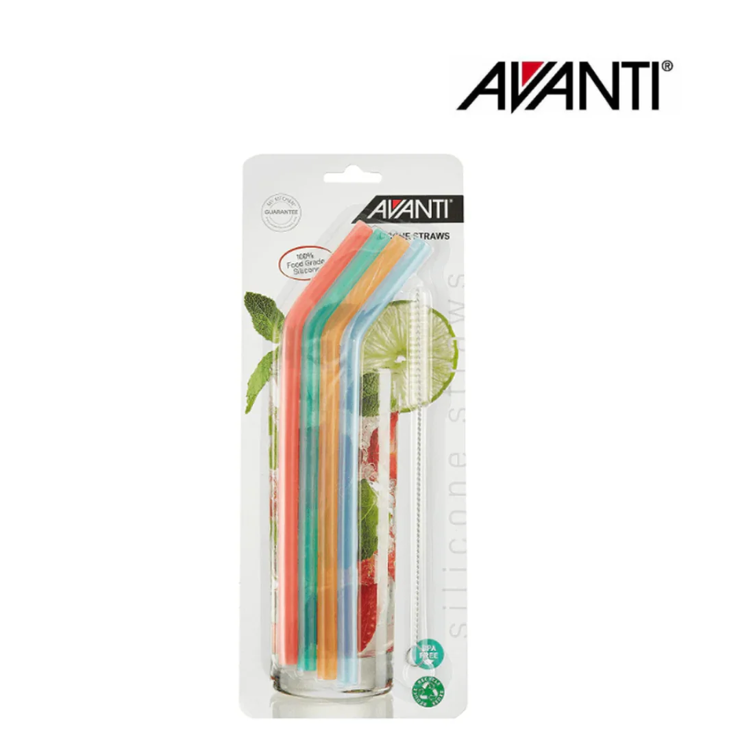 Avanti Silicone Straws Set Of 4