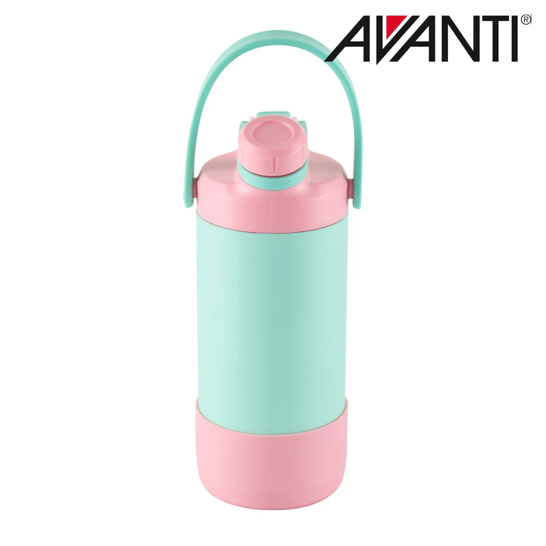 Avanti YumYum 2 Way Drinking Insulated Water Bottle 400ml - Blue/Pink