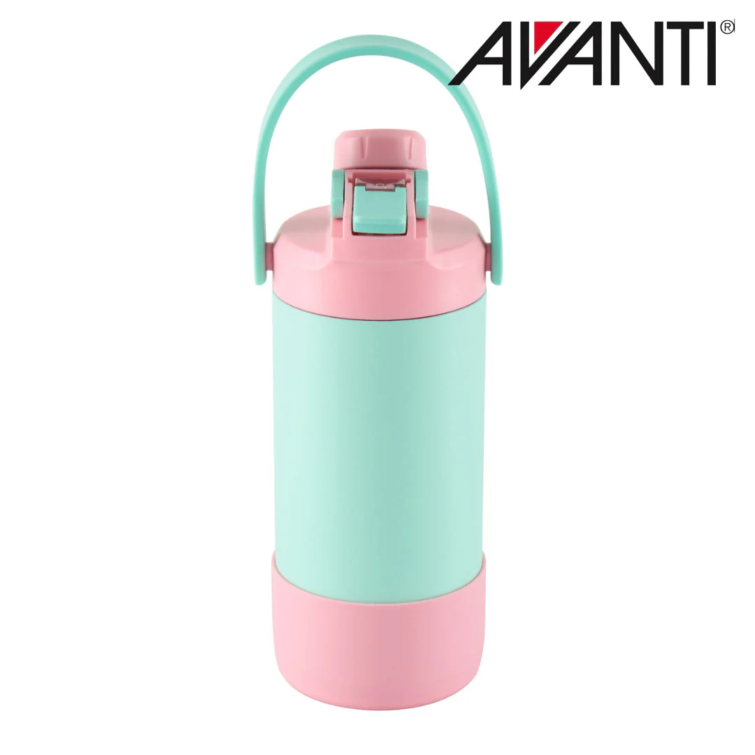 Avanti YumYum 2 Way Drinking Insulated Water Bottle 400ml - Blue/Pink - Image 2