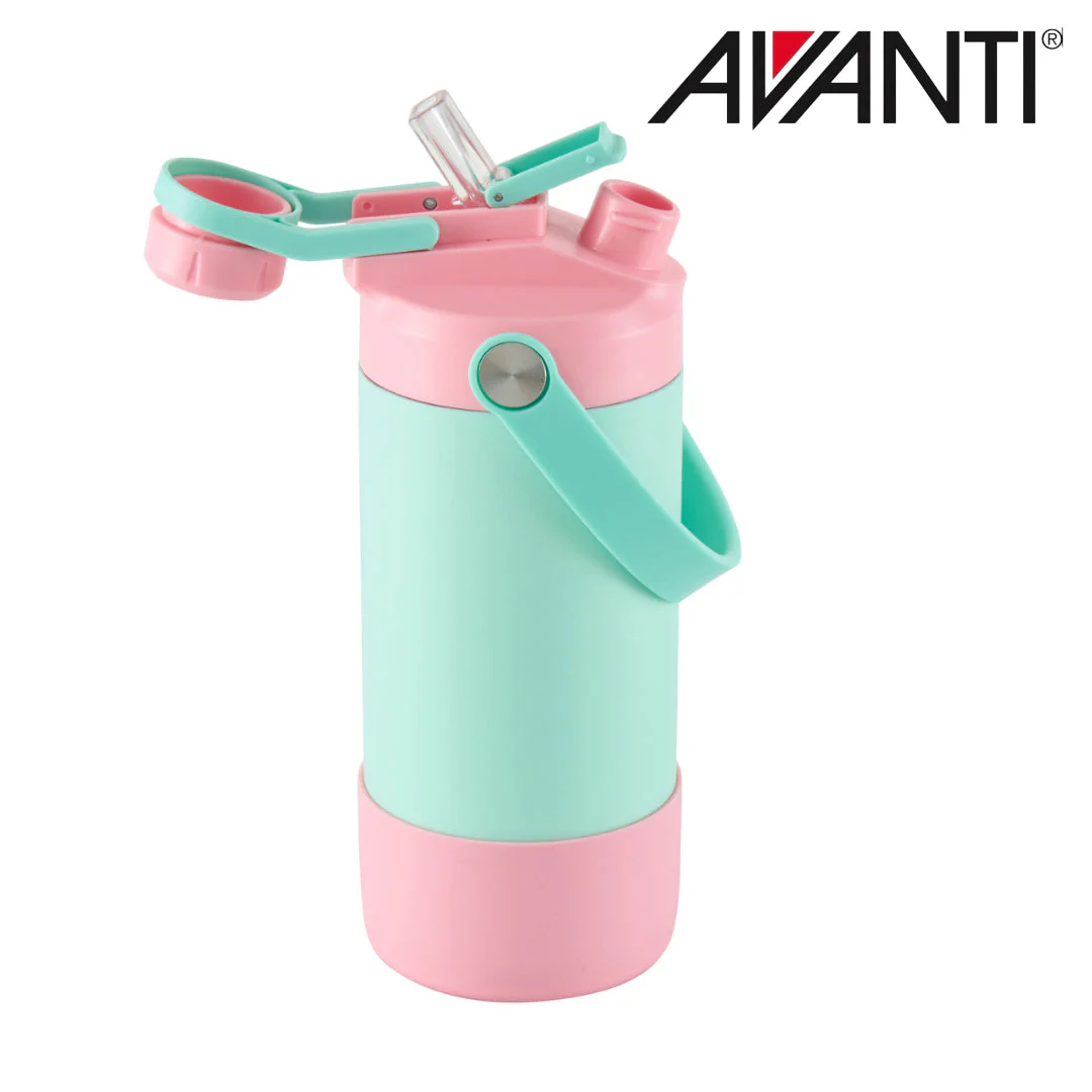 Avanti YumYum 2 Way Drinking Insulated Water Bottle 400ml - Blue/Pink - Image 3