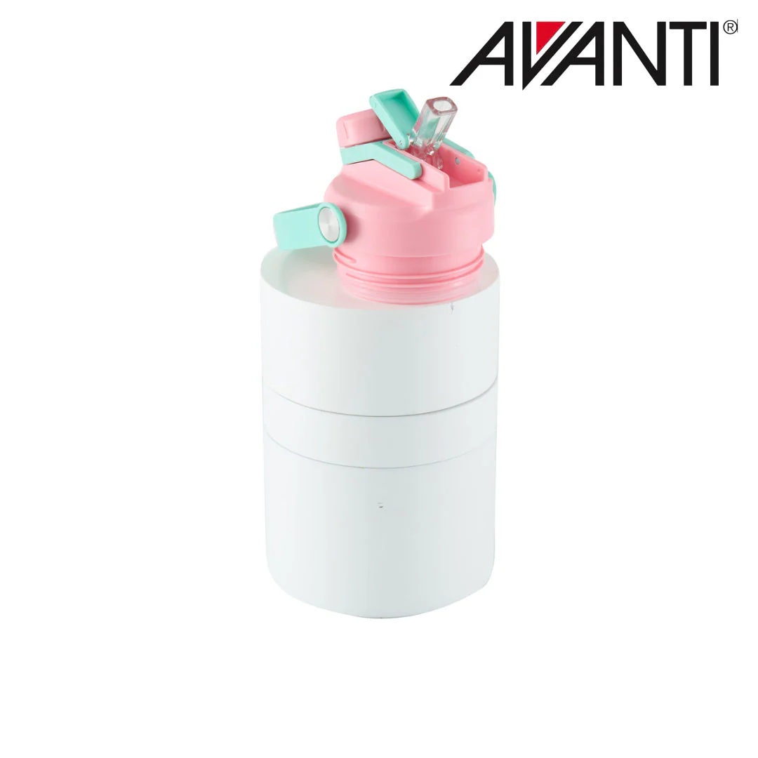 Avanti YumYum 2 Way Drinking Insulated Water Bottle 400ml - Blue/Pink - Image 7