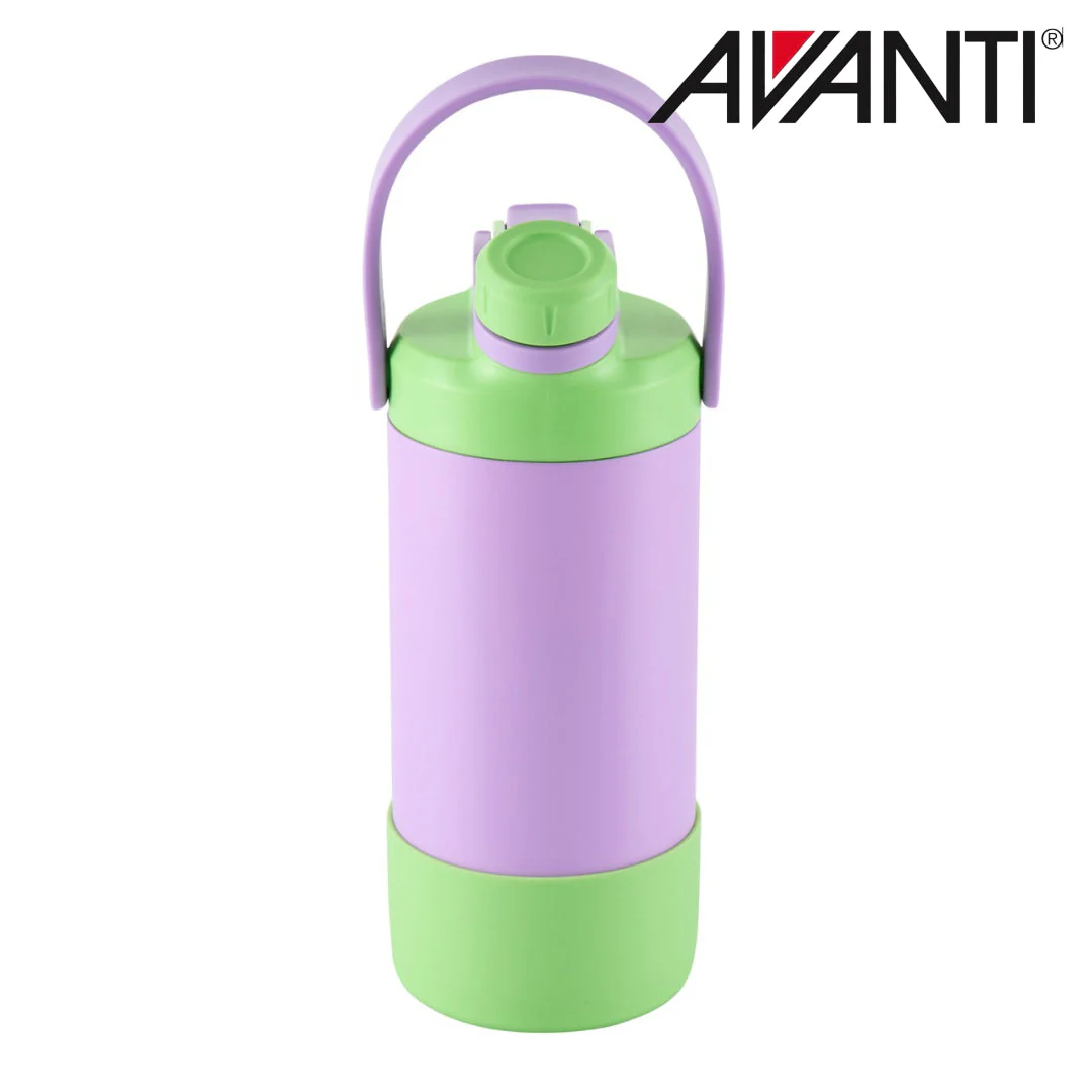 Avanti YumYum 2 Way Drinking Insulated Water Bottle 400ml - Purple/Green - Image 3