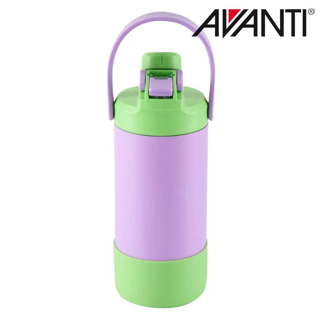 Avanti YumYum 2 Way Drinking Insulated Water Bottle 400ml - Purple/Green - Image 4