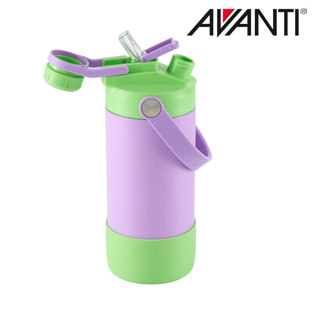 Avanti YumYum 2 Way Drinking Insulated Water Bottle 400ml - Purple/Green - Image 5