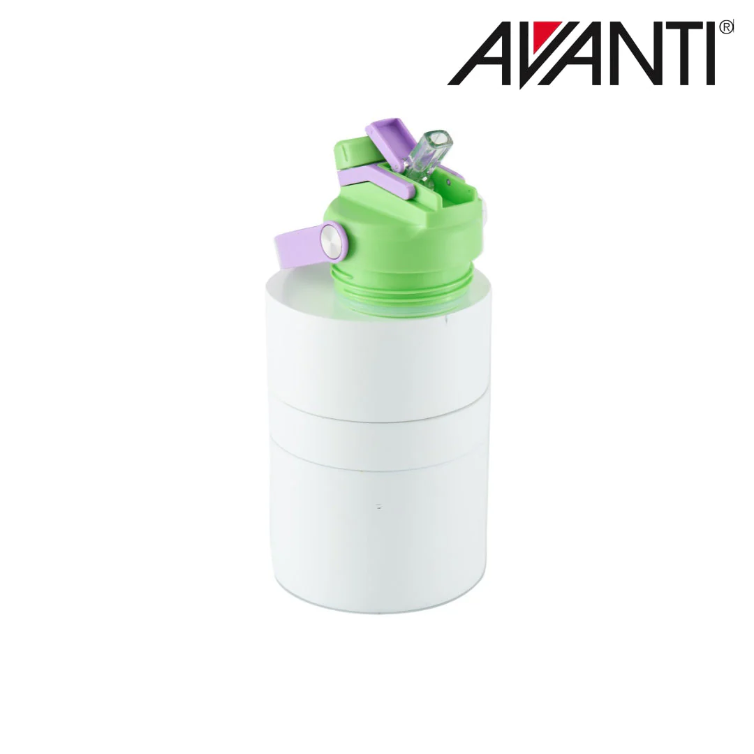 Avanti YumYum 2 Way Drinking Insulated Water Bottle 400ml - Purple/Green - Image 9