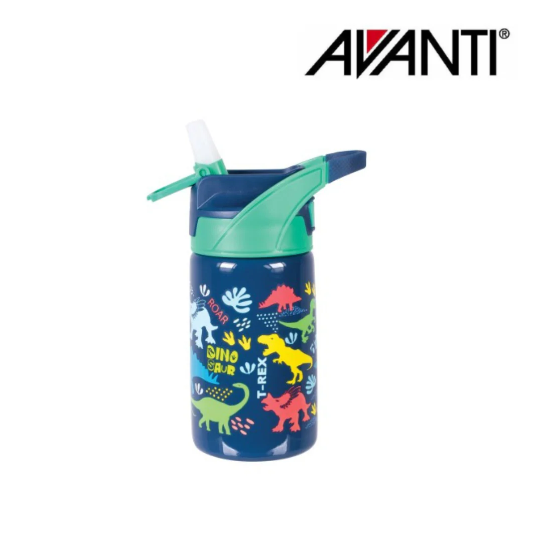 Avanti YumYum Kids AutoSpout Insulated Bottle 375ml - Dinosaur Parade - Image 3