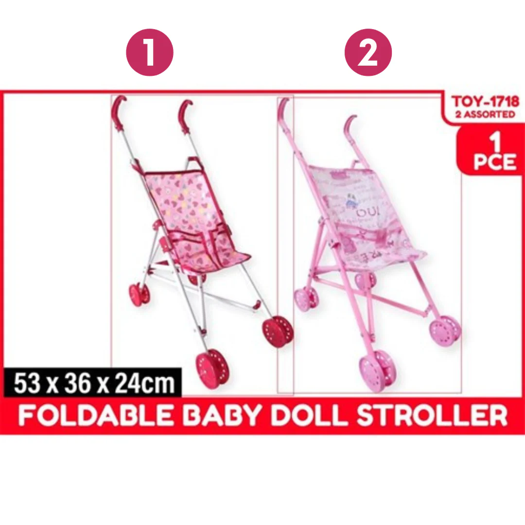 Baby Doll Stroller Foldable 2 Asstd
