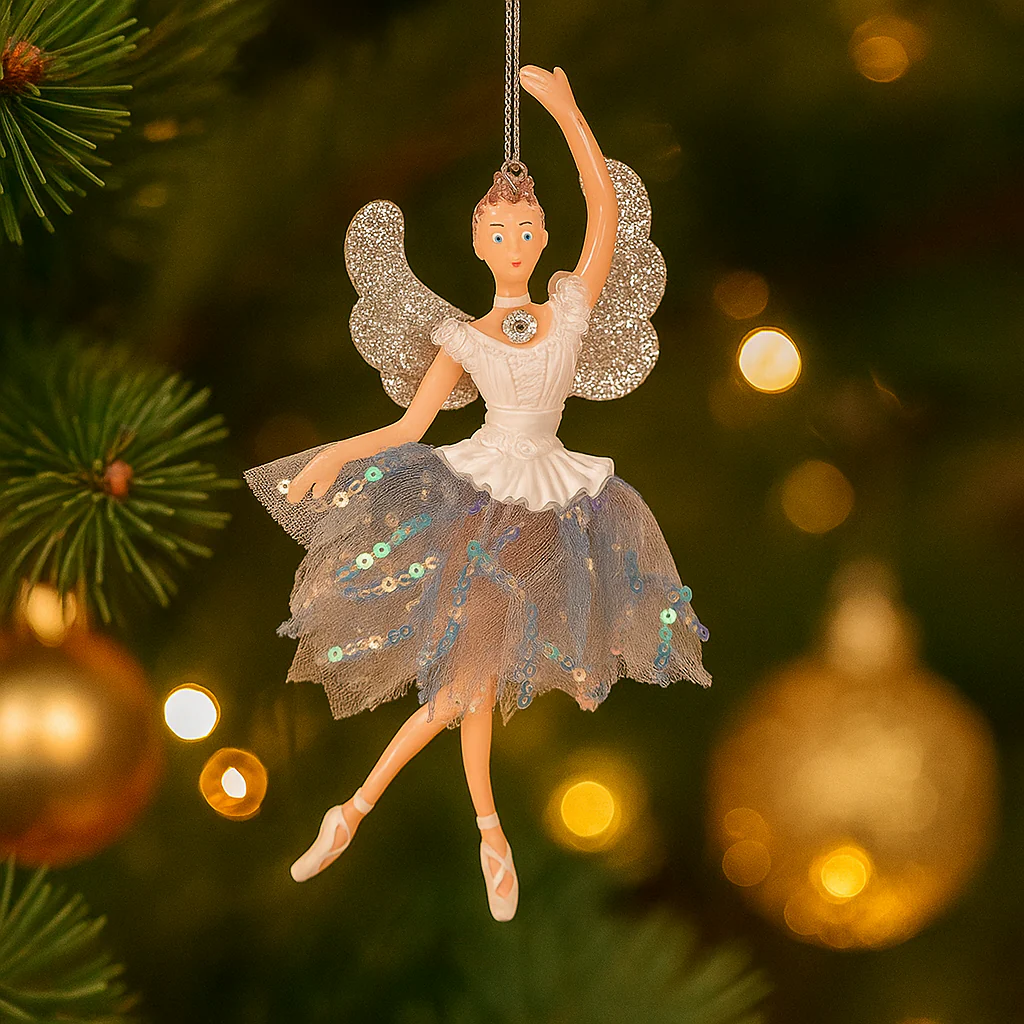 Ballerina Dress PP Tree Ornament 18cm White