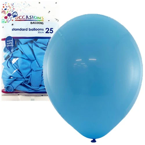 BALLOON Std 30CM 25PK - LIGHT BLUE