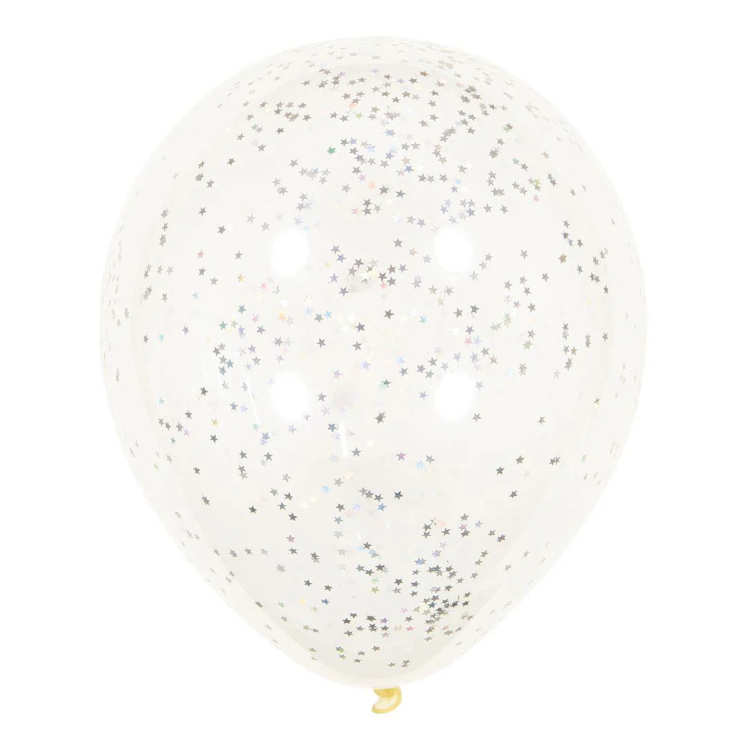 BALN GLTR CONFTI 3PK 30CM SLVR