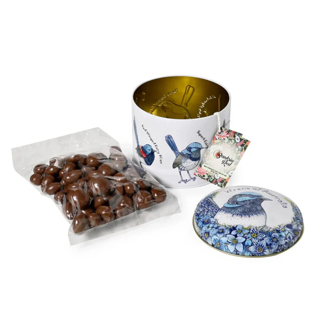 Banksia Red Wrens Of Australia Tin Contains Milk Chocolate, Fruit & Nut Mix Collectable Tins - Image 4