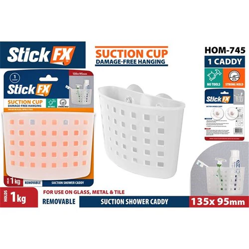Bath Suction Basket 13.5x5x9.5cn