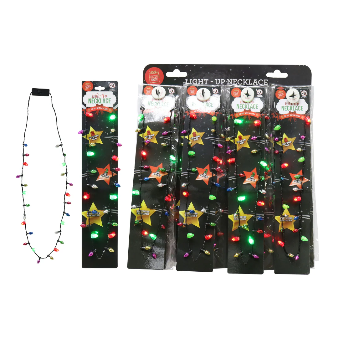 Battery Operated Necklace With Flashing Bulbs