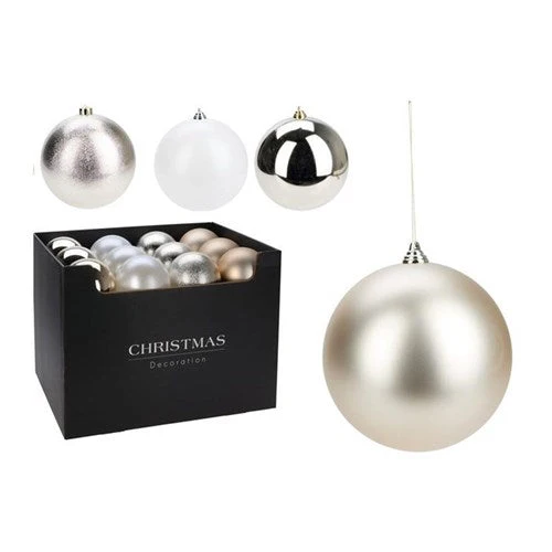 Bauble Ball 180Mm Champagne 4 Assorted