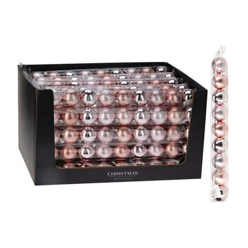 Bauble Set 60Mm Pink 9Pcs