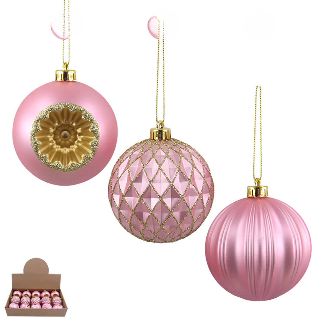 Baubles Pink 8cm - Image 2