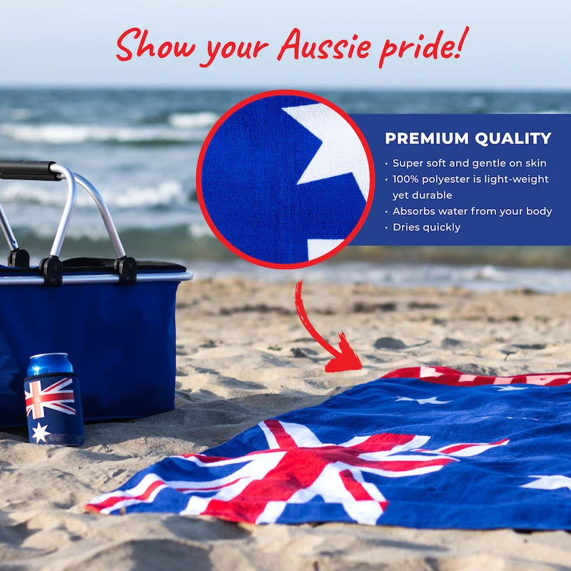 Beach Towel Australiana Design 70cm x 140cm - Image 4