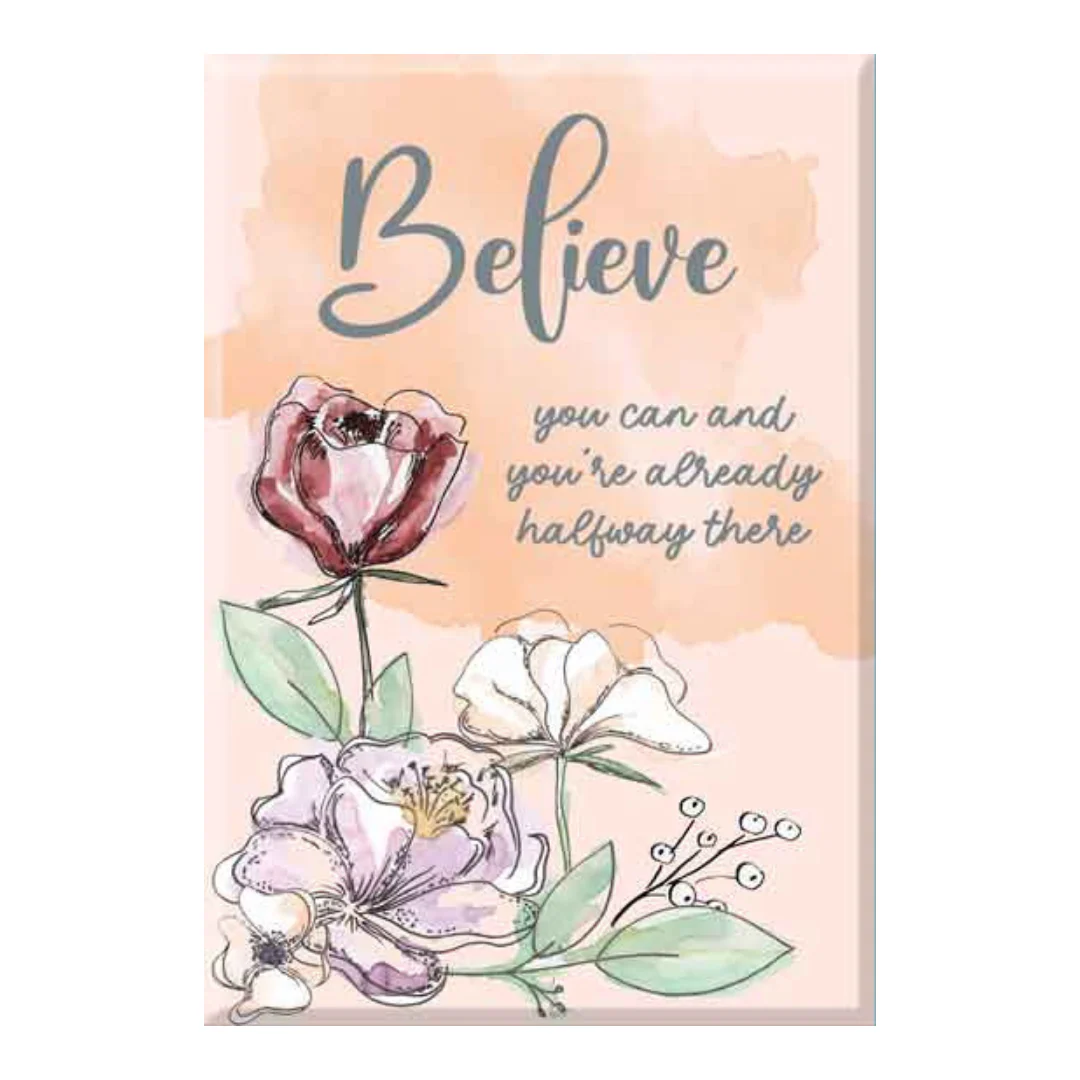 Believe Glass Plaque