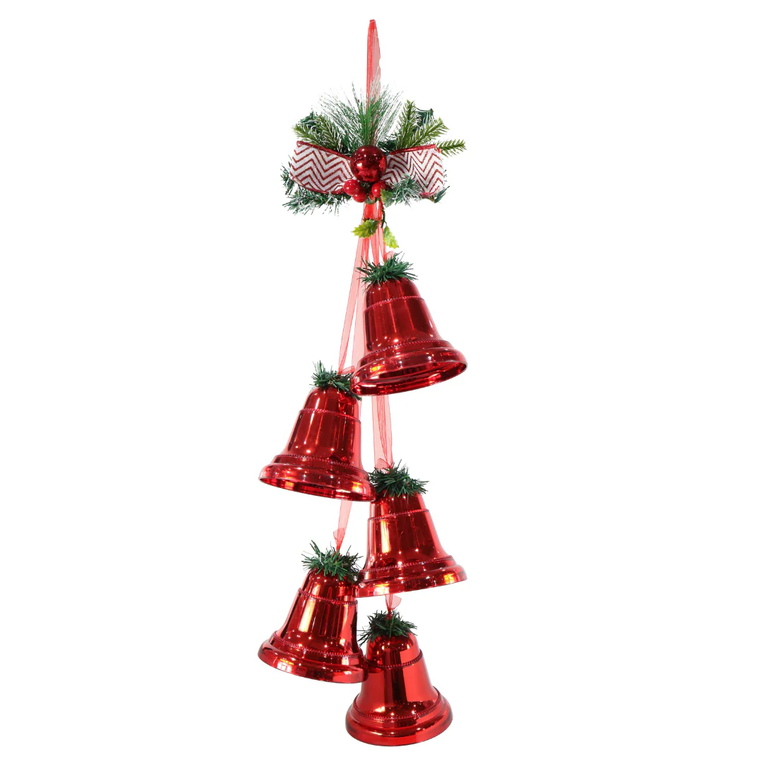 Bells Cluster Ribbon 80cm 5pk Assorted - Image 4