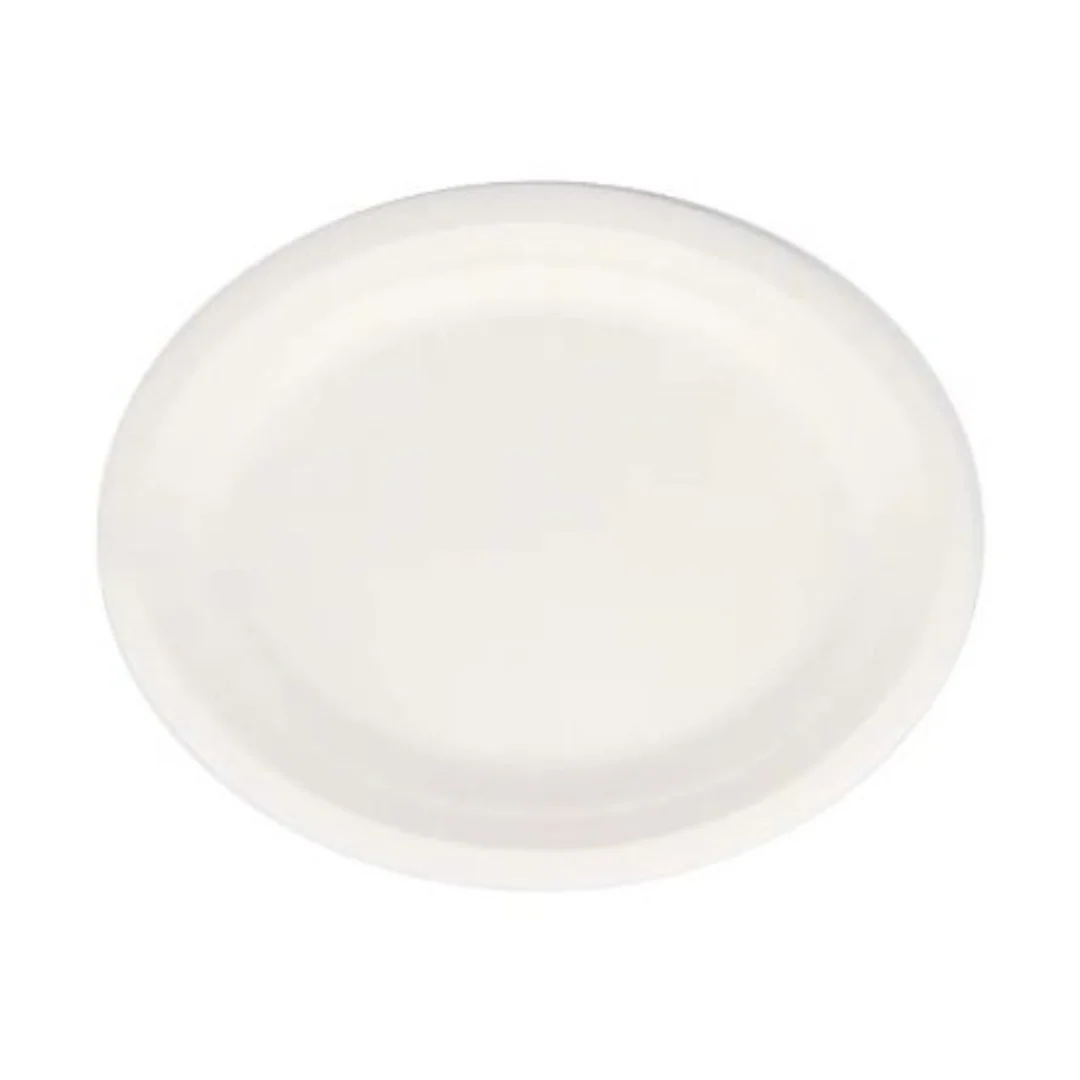 Bio Earth Oval Sugar Cane Plate 31x25cm Pk25