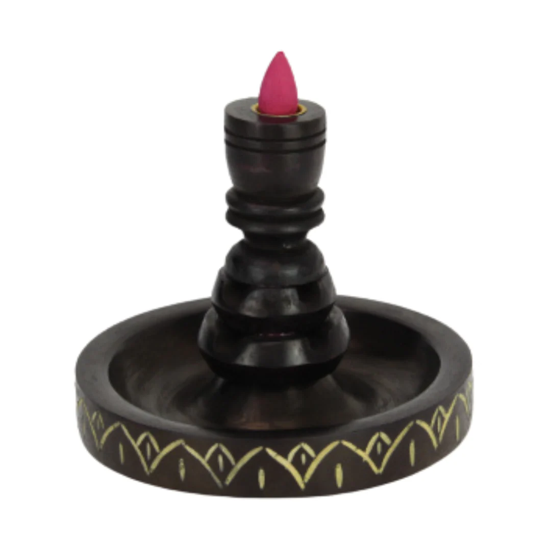 BLACK MANGO WOOD BACKFLOW BURNER 14CM - Image 2