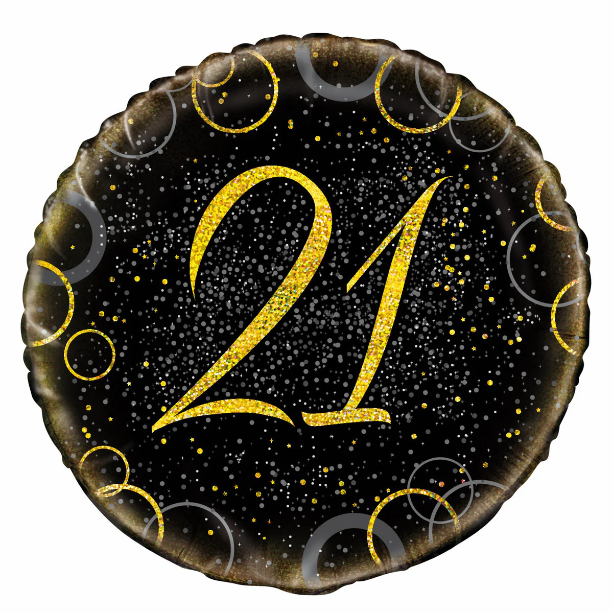 Glitz Gold 21st Birthday Foil Balloon 45cm