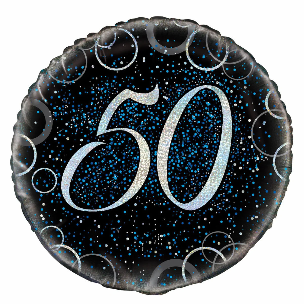 Glitz Blue 50th Birthday 45cm Foil Balloon