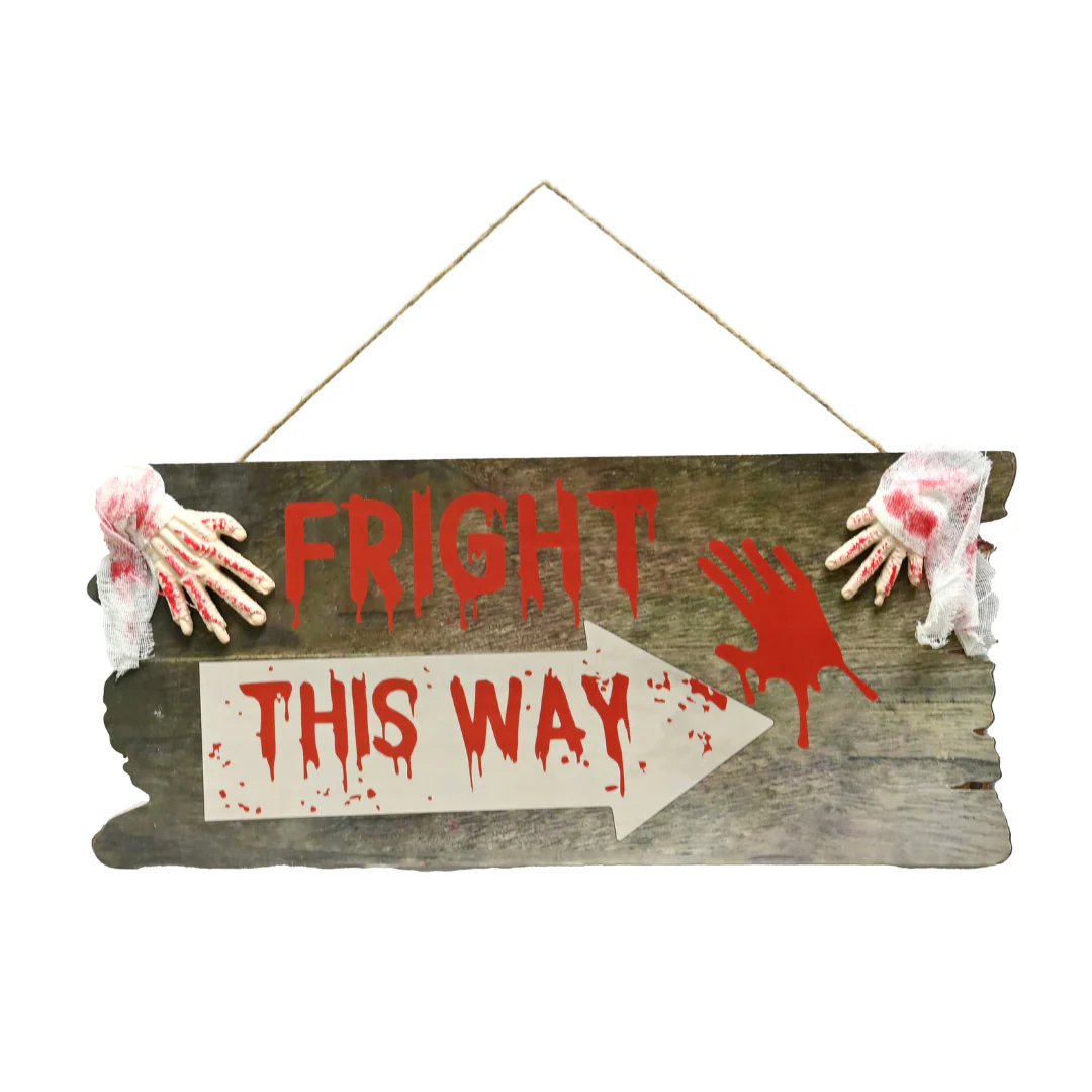 Bloody Hanging Plaque With Hands 40Cm