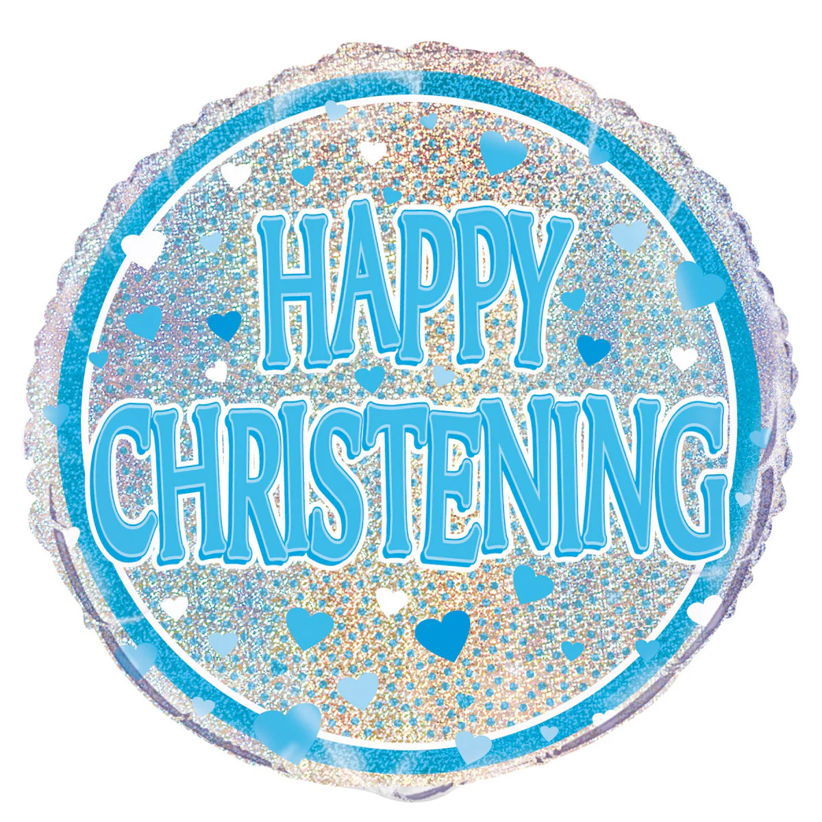 Blue Christening Foil Balloon 45cm