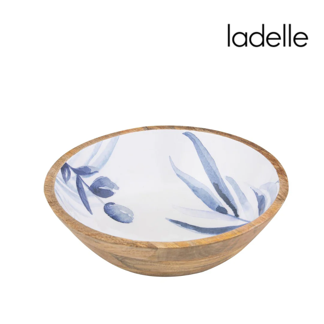 Blue Lagoon Small Mango Wood Bowl