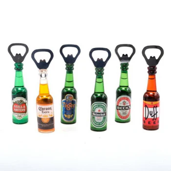 Bottle Opener With Magnet Beer Bottle Shaped 13.5x2.5cm 6 Asstd