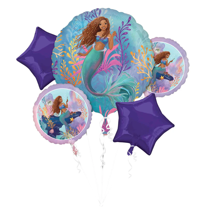Foil Balloon Bouquet 5pc The Little Mermaid P76