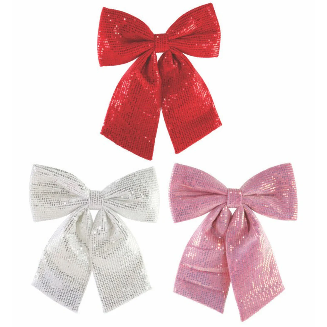 Bow Velveteen Iridescent Sequin Assorted