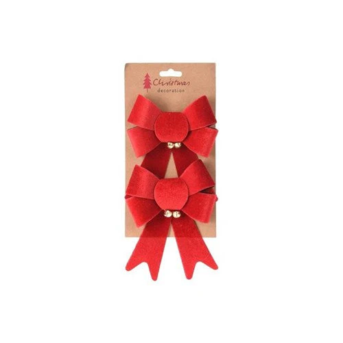 Bow W Bells 17cm Set Of 2
