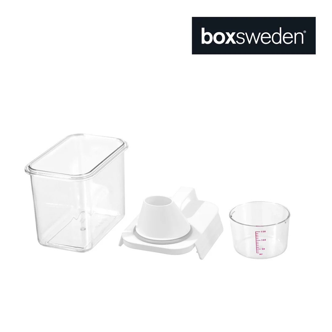 Boxsweden Crystal Keep Fresh Dispensing Container with Measuring Cup 1.1L - Image 8