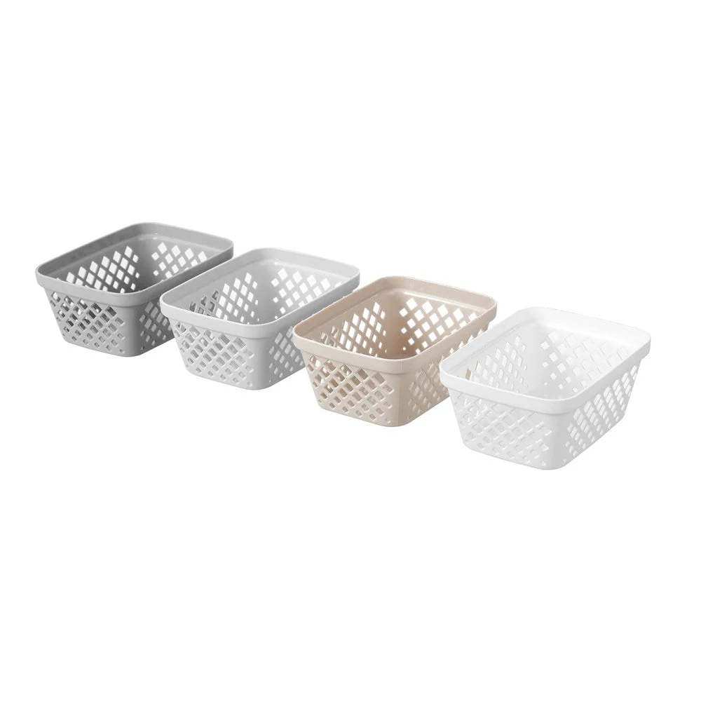 BOXSWEDEN DIAMOND ORGANISER TRAY 15.5X11.5X6.5CM 2PK WHITE - Image 3