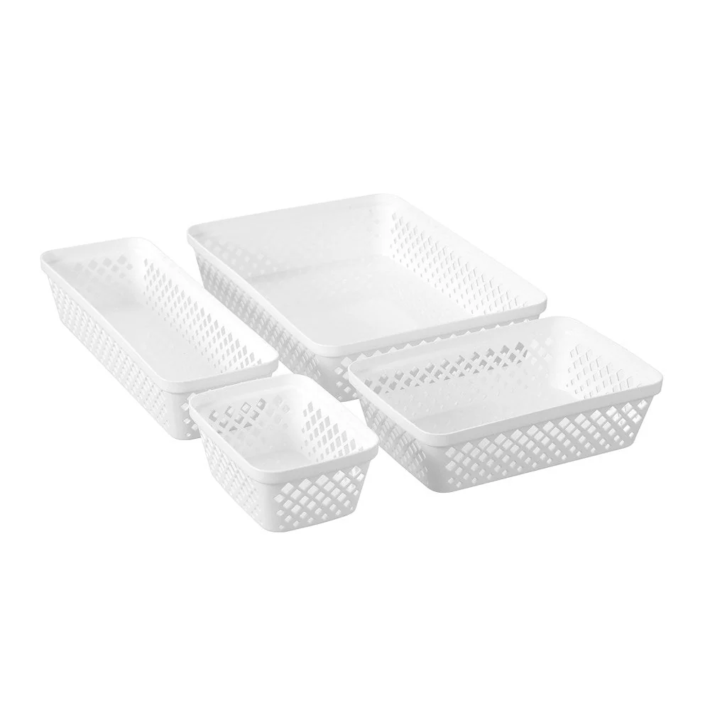 BOXSWEDEN DIAMOND ORGANISER TRAY 23.5X16X6.5CM WHITE - Image 2