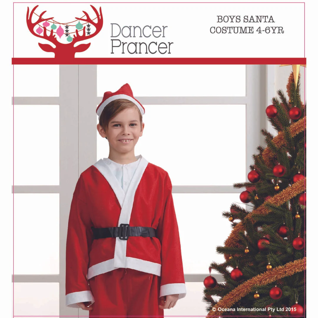 Boys Santa Costume 4-6yrs old