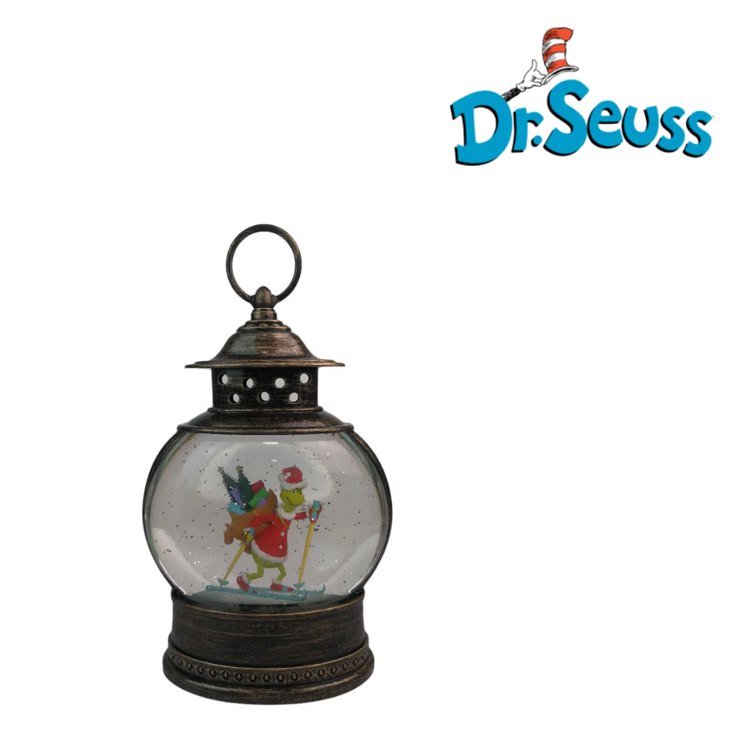 Brass LED Water-Spinning Lantern Grinch Skiing - Image 2