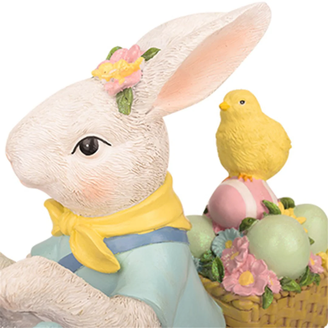 Bunny On Vespa With Eggs Polyresin 48x18.5x43cm - Image 3