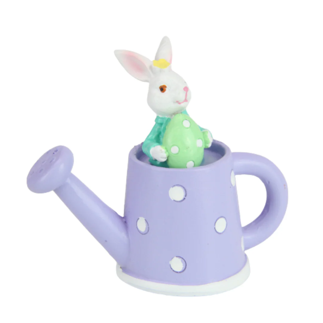 Bunny Rabbit in Watering Can 13cm Assorted - Image 5