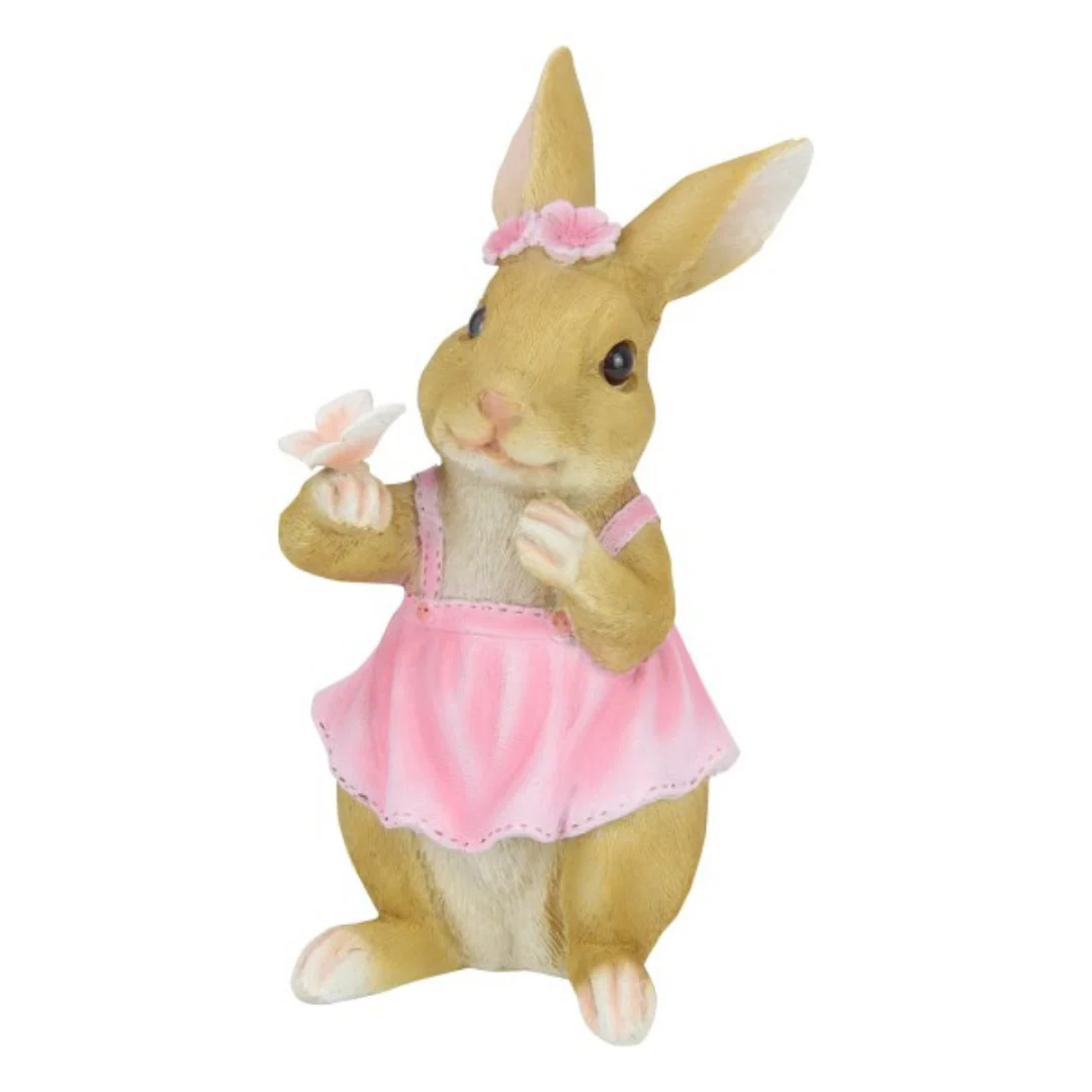 Bunny Rabbit with Pink Dress 24cm