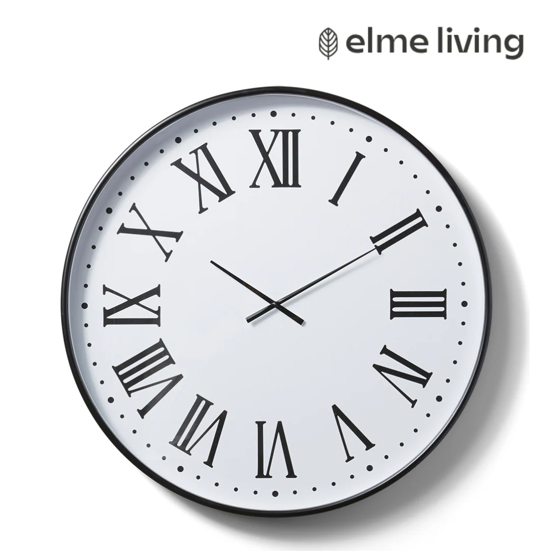Burke Wall Clock Black 90x8x90cm