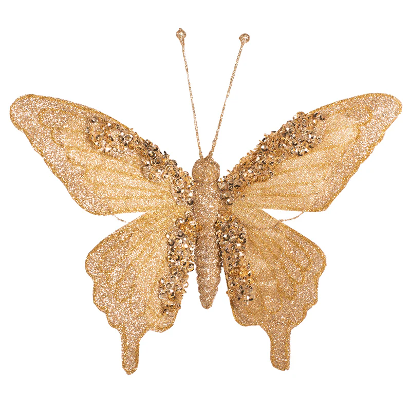 Champagne Butterfly with Clip 17.5x12cm - Image 2