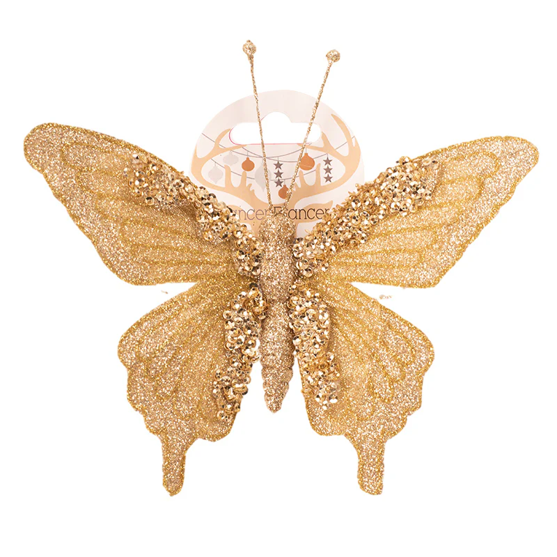 Champagne Butterfly with Clip 17.5x12cm - Image 3