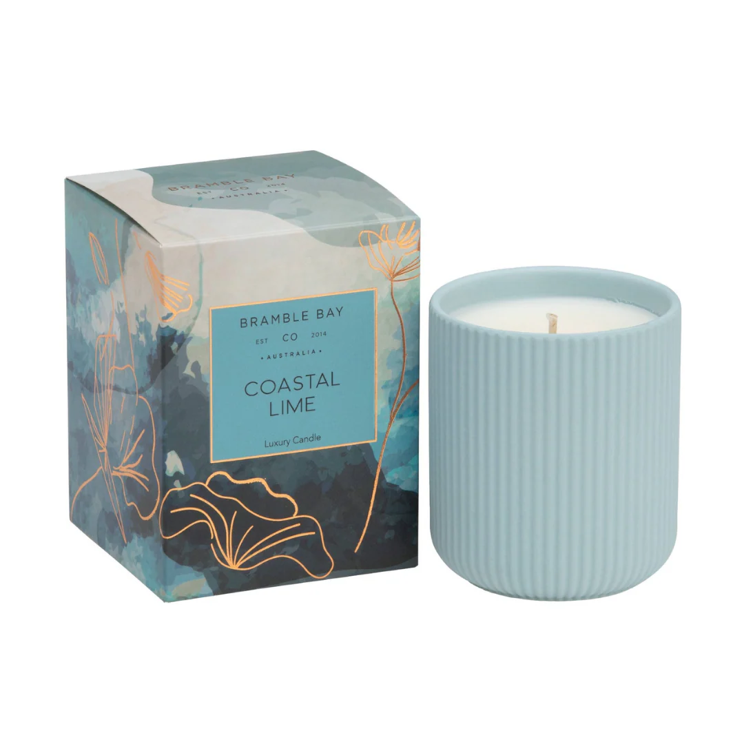 Candle Native Blue Coastal Lime Corrugated 270g