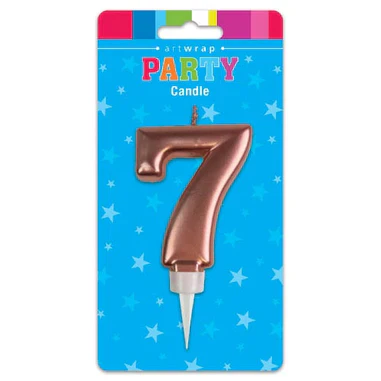 CANDLE FORMAL ROSE GOLD NUMBER 7