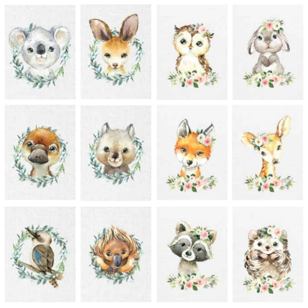 Canvas Forest Friends 30x40cm Assorted