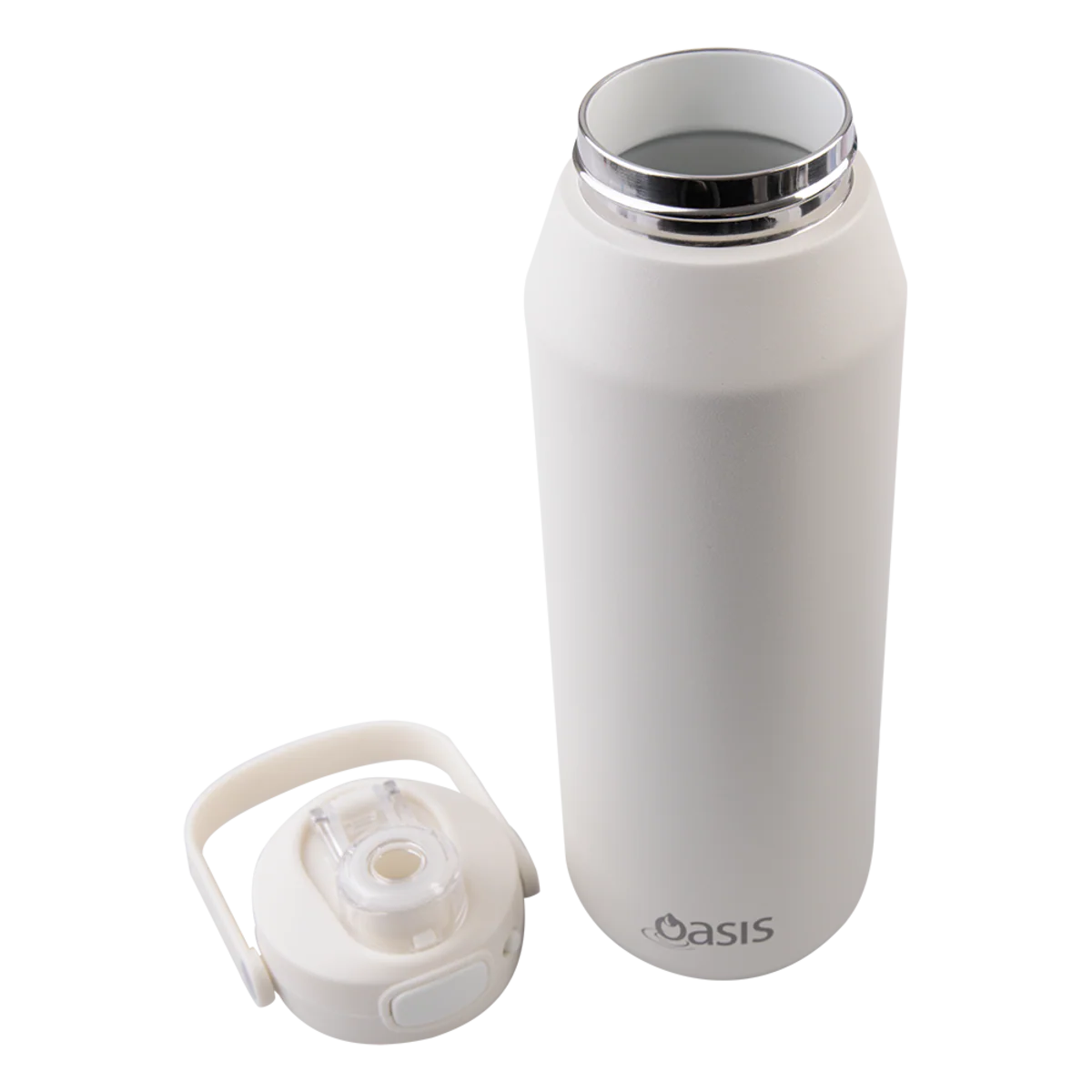 Capri Ceramic Lined Stainless Steel Triple Wall Insulated Drink Bottle 1 Litre Alabaster - Image 8